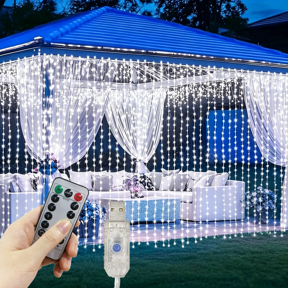 Fairy Light Curtain - Lampki Fairy 3/4/6m z 8 trybami,