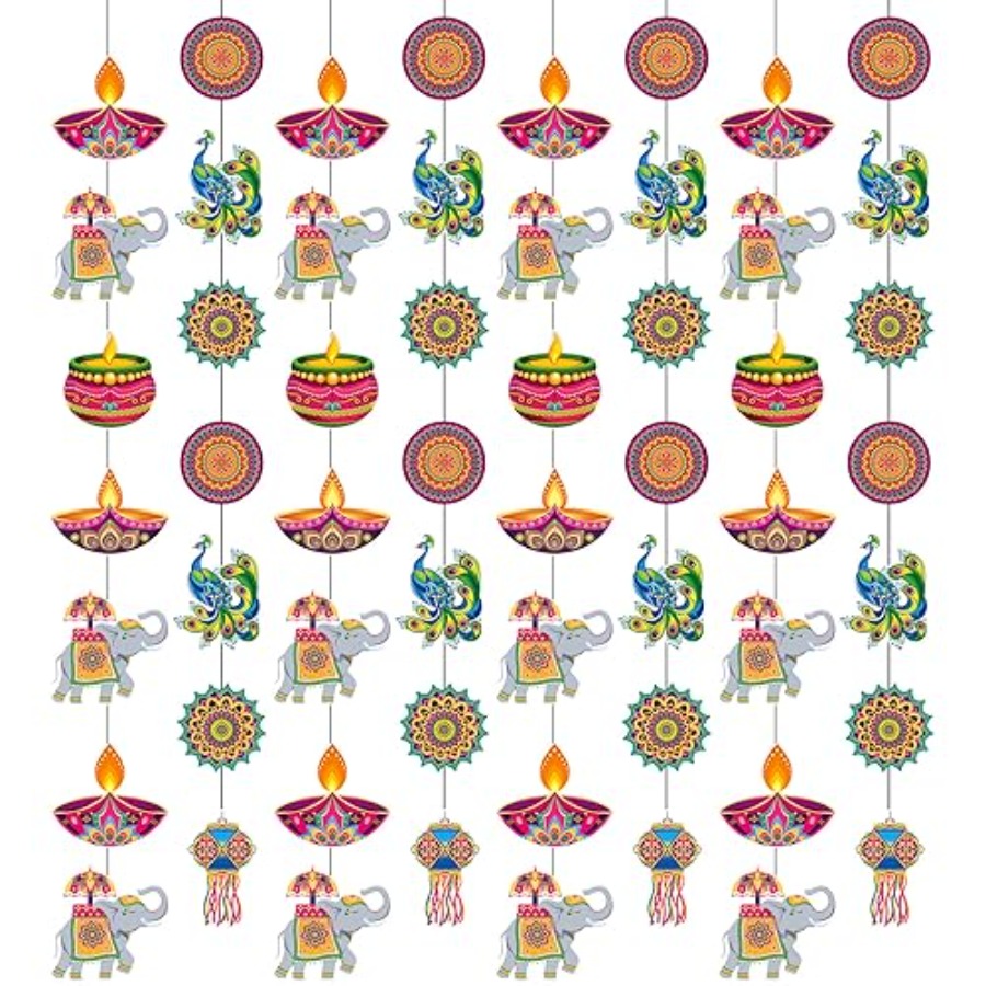 Lighting Decoration For Diwali - 8 szt. Dekoracje wiszące na Diwali,