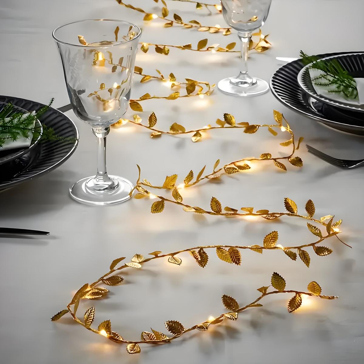 Lighting Decoration For Diwali - Romantyczne złote lampki LED w kształcie