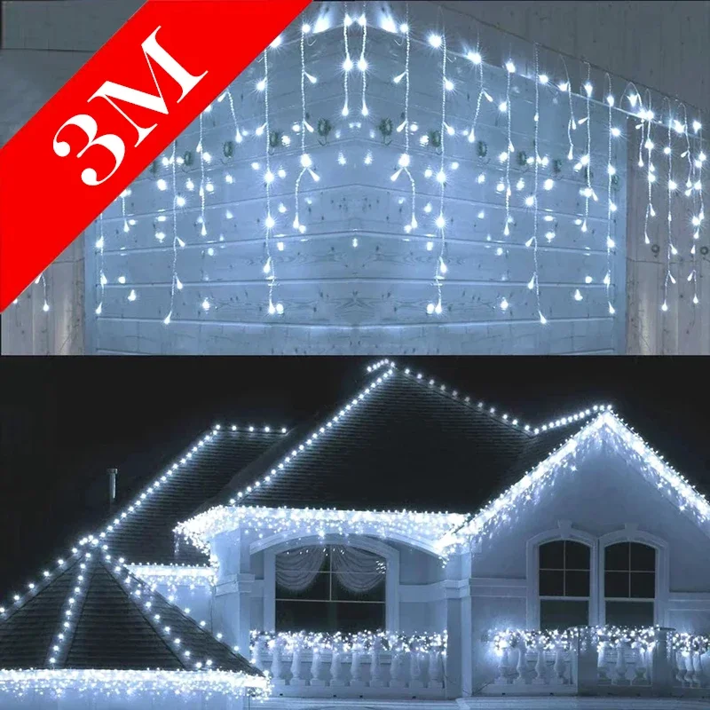 Fairy Light Curtain - Świąteczne lampki dekoracyjne na zewnątrz, wiszące