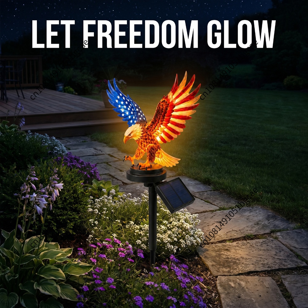 Yard Lighting Decor - Figurka Orła Ogrodowa Lampa Solarna Wodoodporna