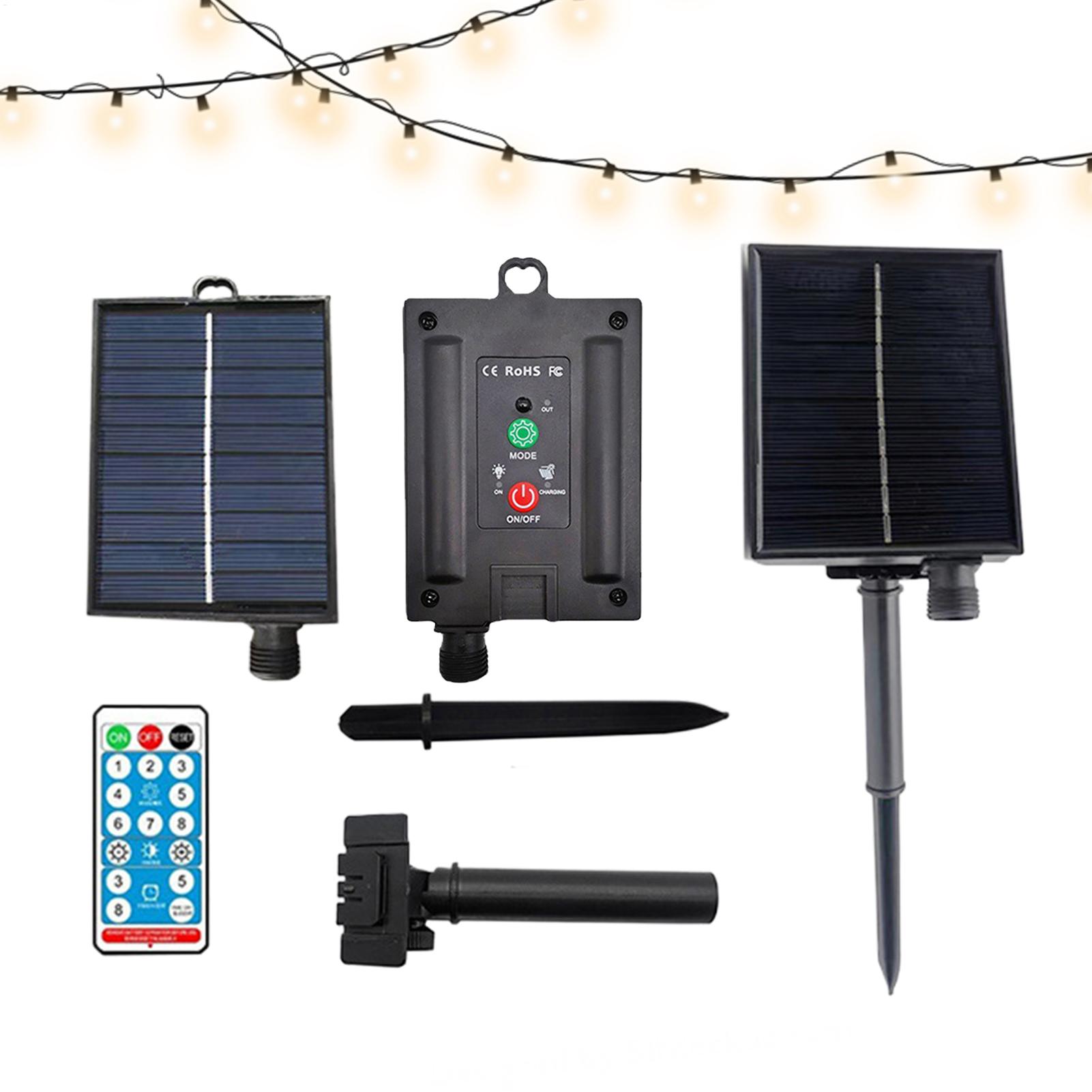 String Light Outdoor - Przenośny Panel Słoneczny 31V Wodoodporny Pilot
