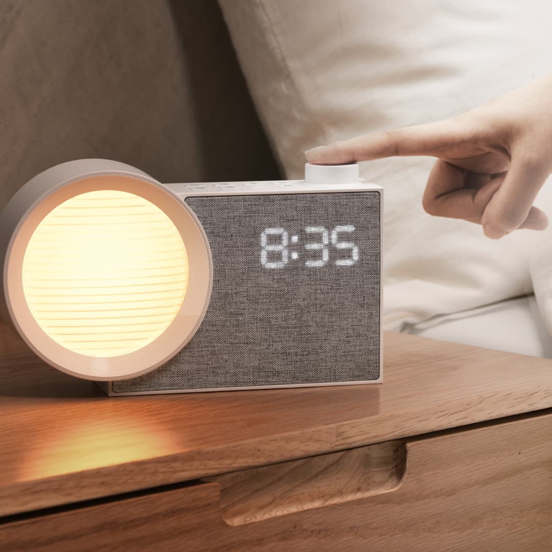 Lightings Decoration - WILIT LED Lampka Nocna Budzik z