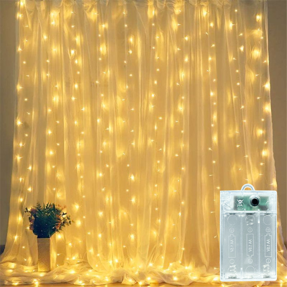 Fairy Light Curtain - Zasilana bateriami girlanda świetlna LED do