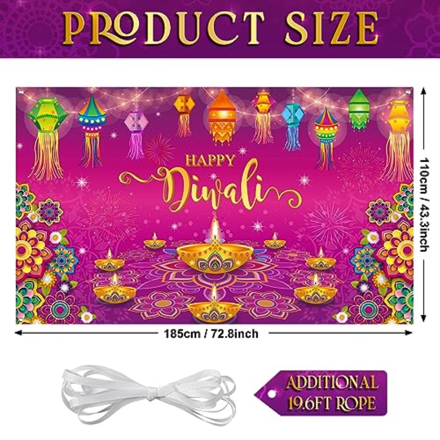 Dekoracje na Diwali: baner na  – Lighting Decoration For Diwali recenzja i cena