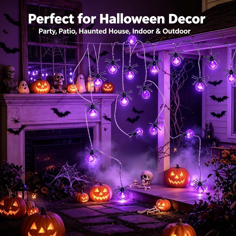 Lampki LED w kształcie pająków – String Light Outdoor recenzja i cena
