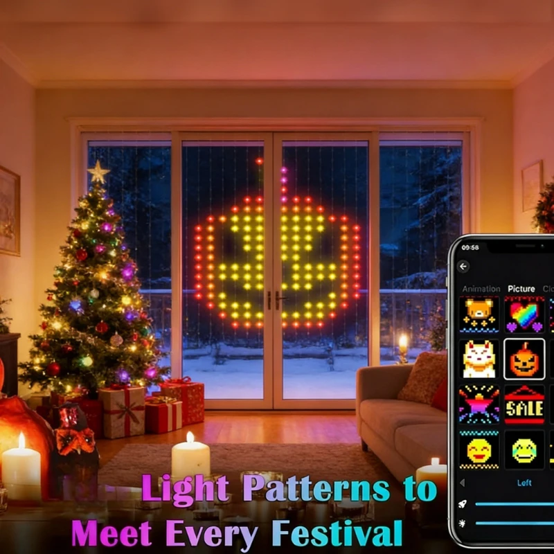 Inteligentne lampki kurtynowe  – Fairy Light Curtain recenzja i cena