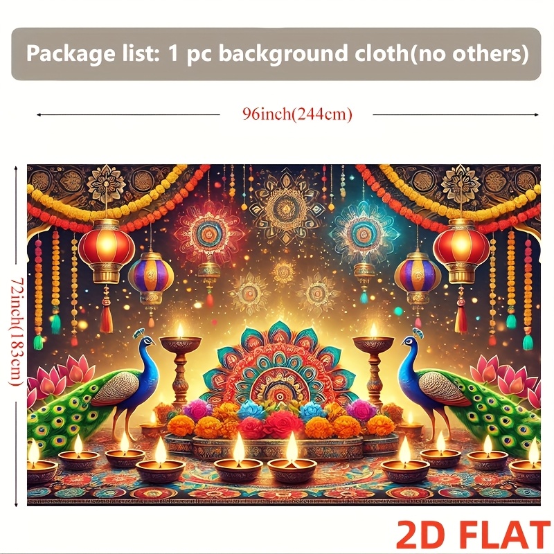Gobelin z motywem pawia na Diw – Lighting Decoration For Diwali recenzja i cena