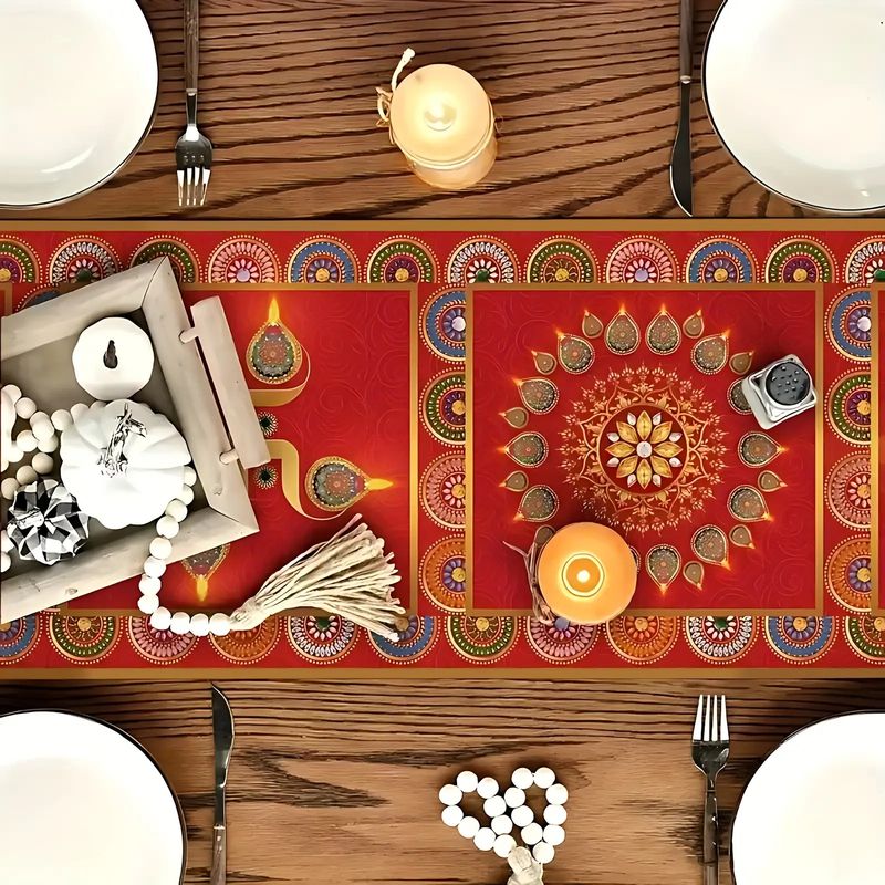 VIKAMA Bieżnik na stół Happy D – Lighting Decoration For Diwali recenzja i cena