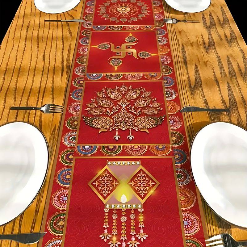 VIKAMA Bieżnik na stół Happy D – Lighting Decoration For Diwali recenzja i cena