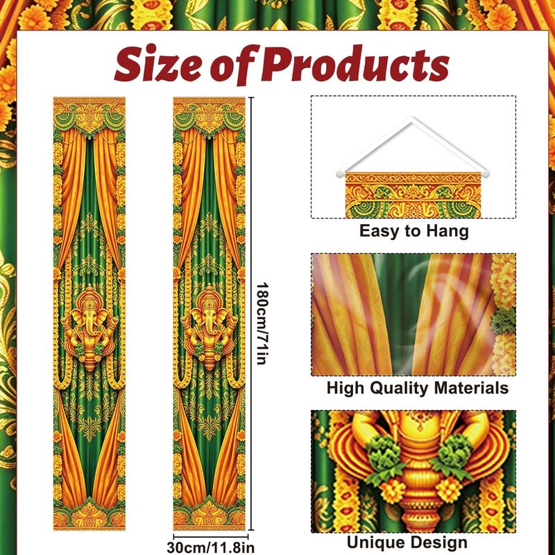 VIKAMA 2 szt. Baner na drzwi n – Lighting Decoration For Diwali recenzja i cena