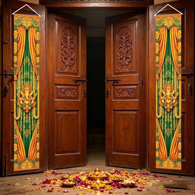 VIKAMA 2 szt. Baner na drzwi n – Lighting Decoration For Diwali recenzja i cena