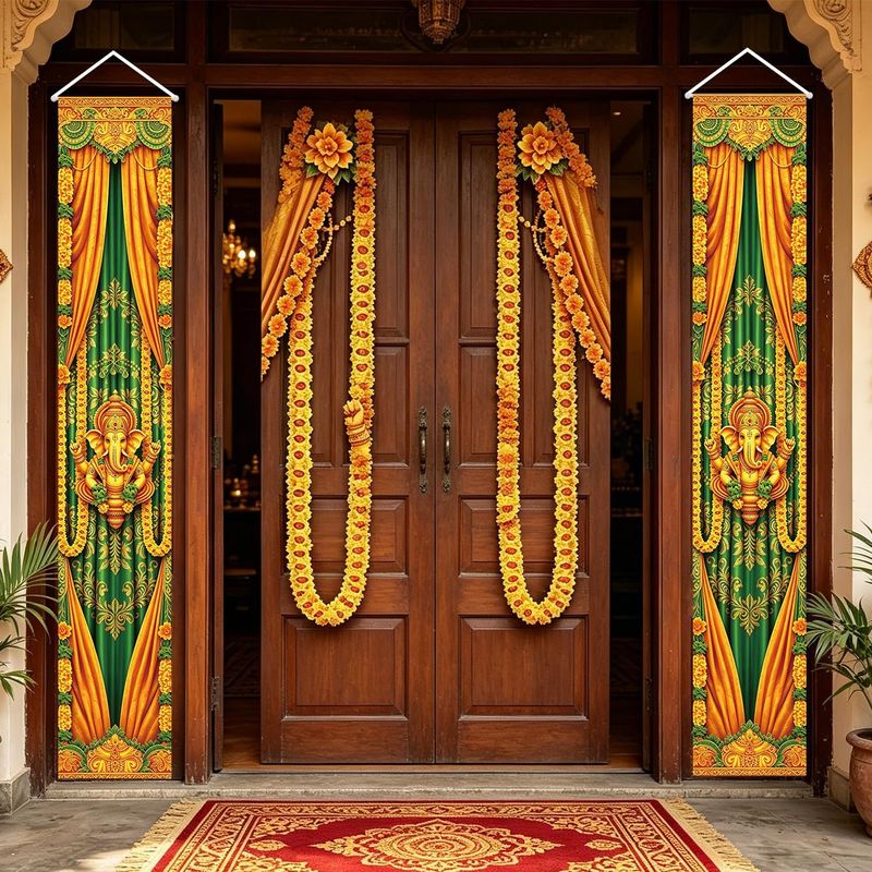 VIKAMA 2 szt. Baner na drzwi n – Lighting Decoration For Diwali recenzja i cena