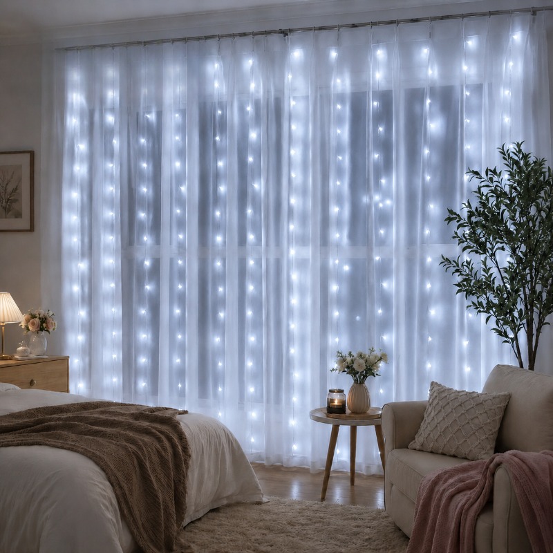 Światełka LED na zasłonę 3/4/6 – Fairy Light Curtain recenzja i cena