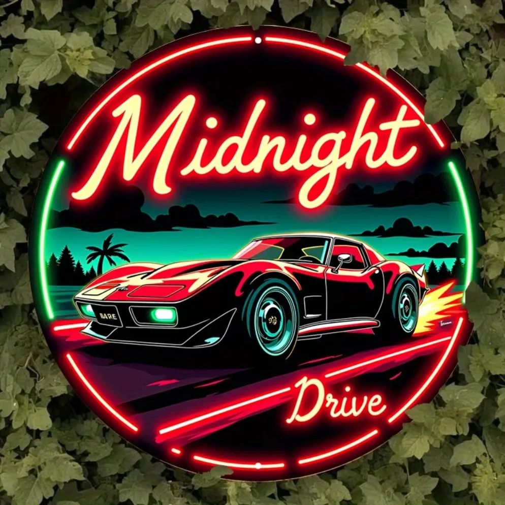 Vintage Neon Car Sign Midnight – Lighting Decor Items recenzja i cena